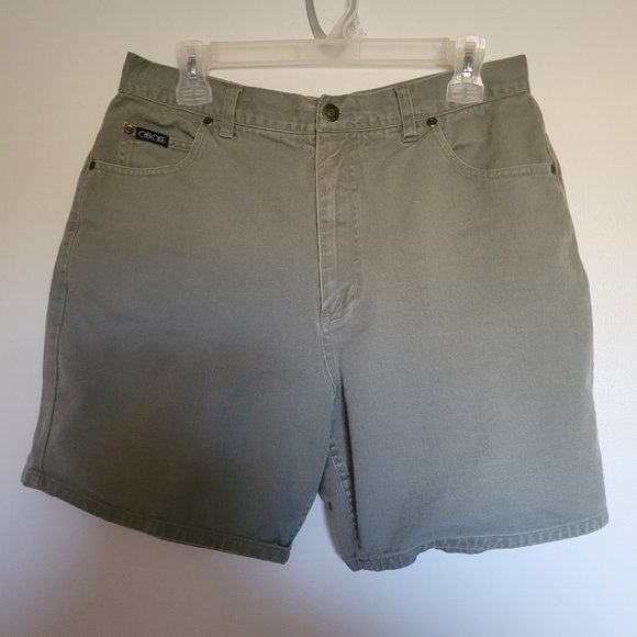 Vintage Cherokee Sage Green Denim Jean Shorts Size 16 - Picture 2 of 4